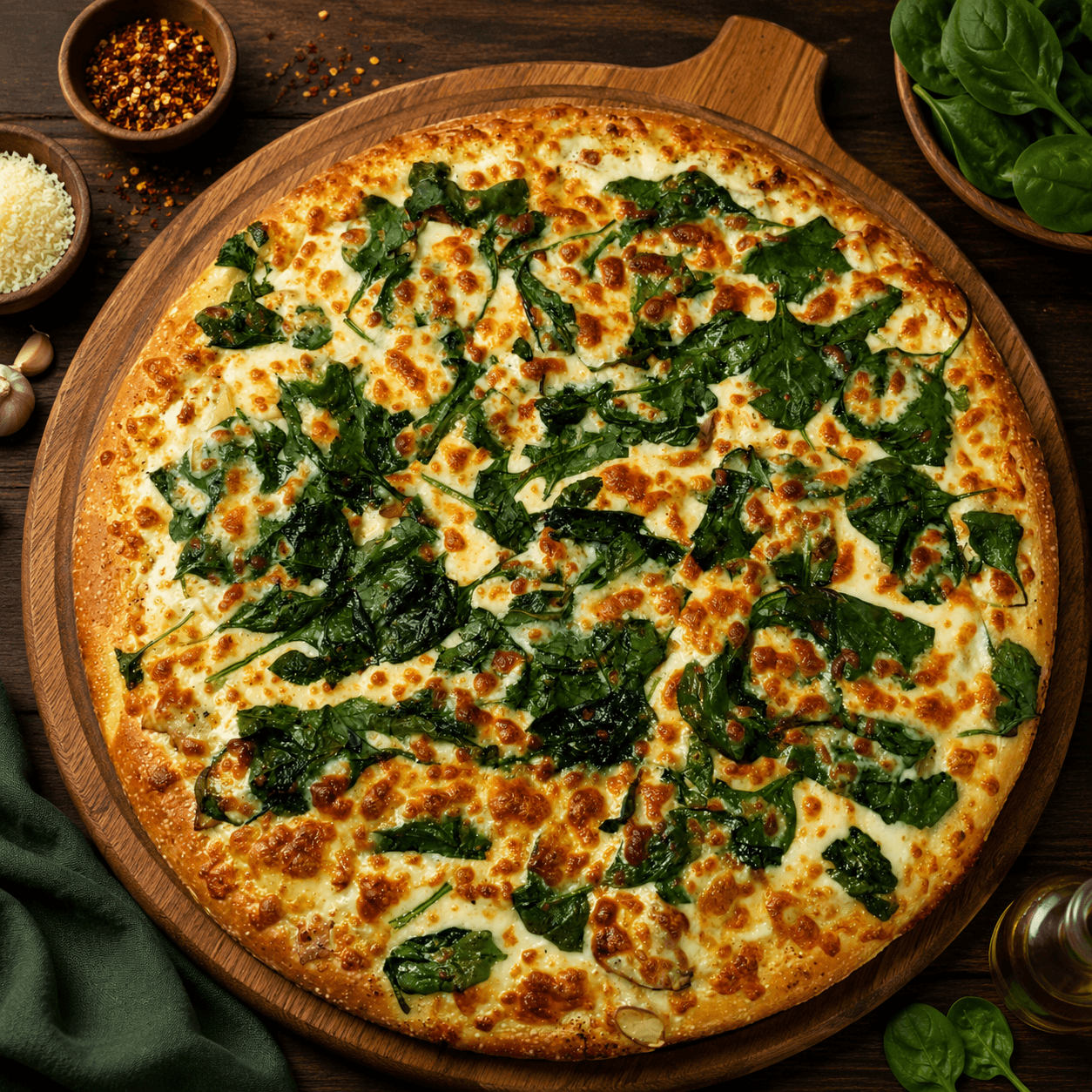 Creamy Spinach Pizza (XL 16")